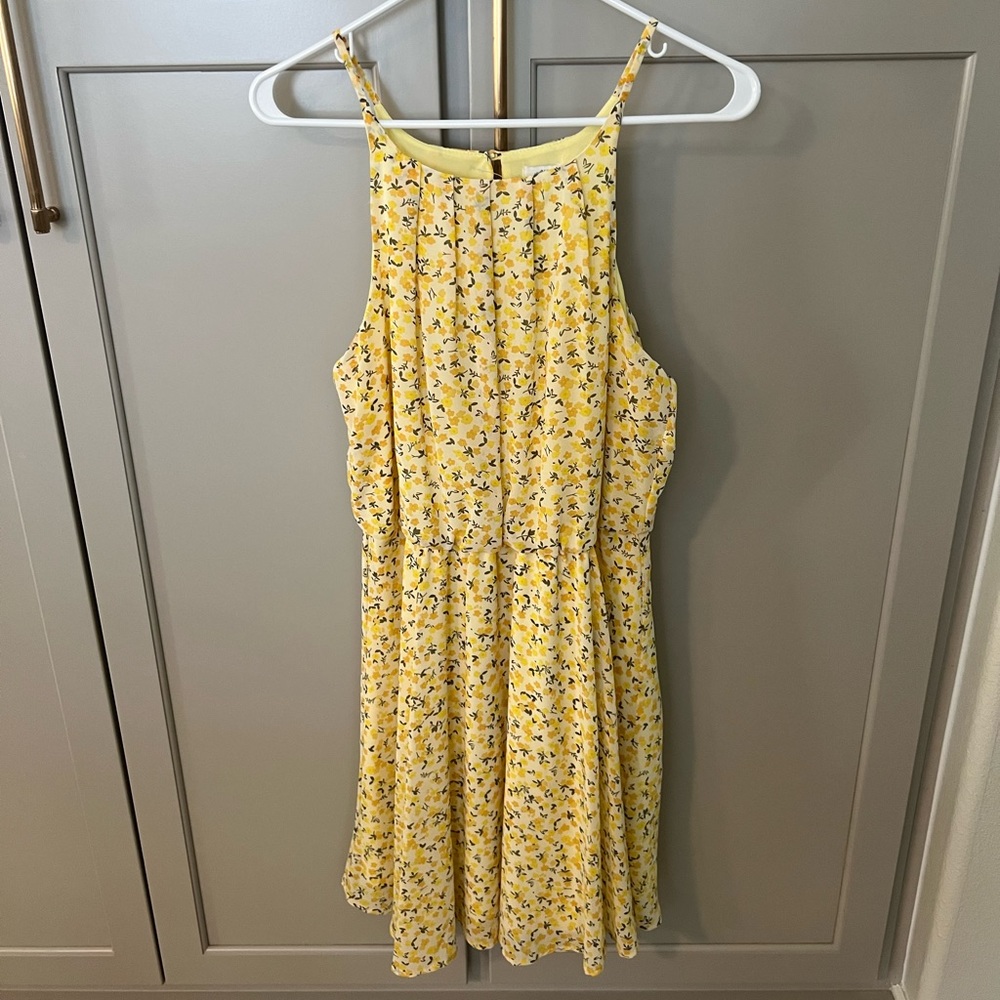 Yellow Floral Sleeveless Dress (NWT)
